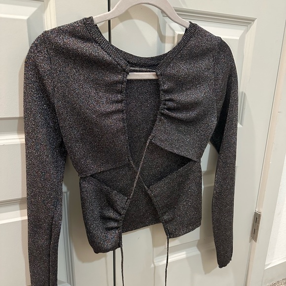 REVOLVE Black Glitter Long Sleeve! - Picture 2 of 4